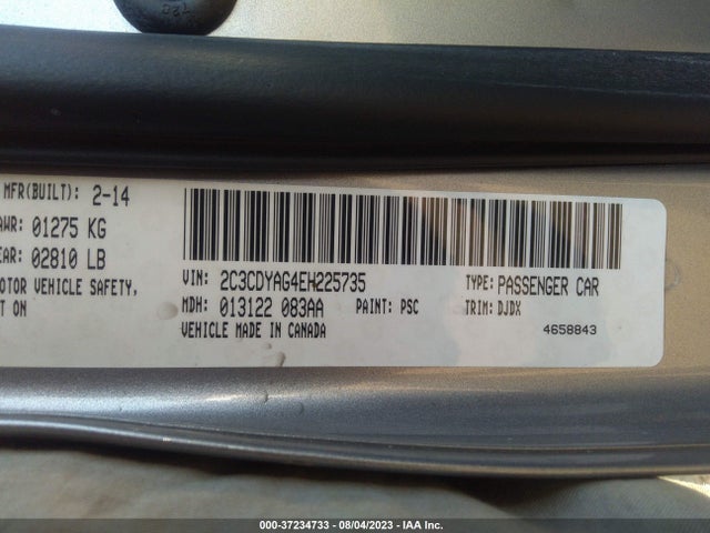 Dodge Challenger Sxt 100th Anniversary 2014 2C3CDYAG4EH225735 Image 9
