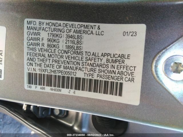 19XFL2H87PE005012 Honda Civic Hatchback Sport