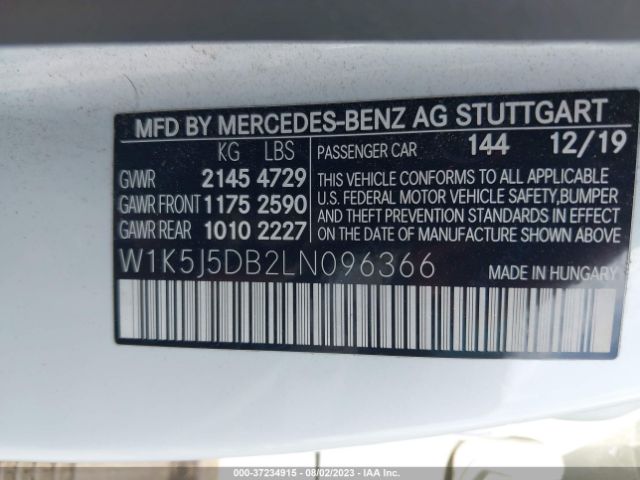 2020 MERCEDES-BENZ AMG CLA 45 W1K5J5DB2LN096366 Photo 8