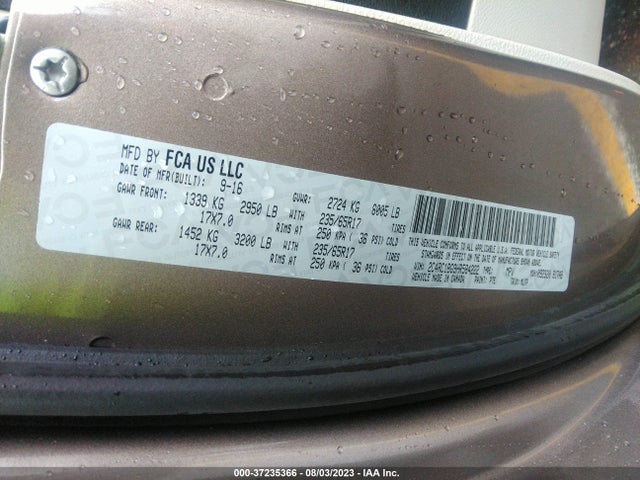 2C4RC1BG9HR584222 Chrysler Pacifica Touring-l