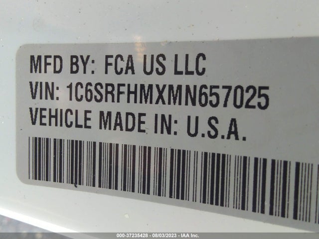 1C6SRFHMXMN657025 RAM 1500 Limited