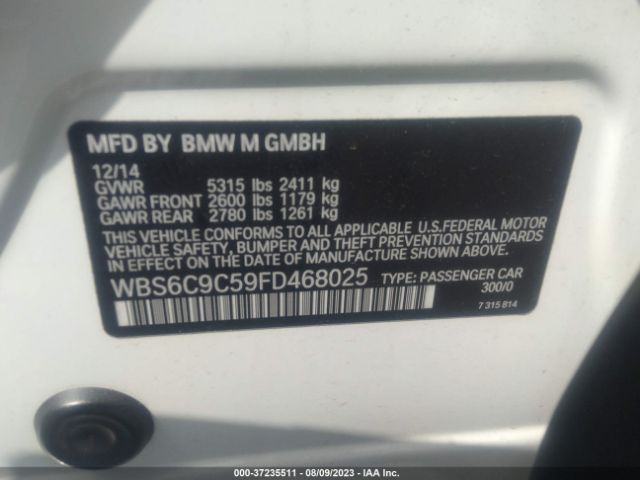 WBS6C9C59FD468025 BMW M6 Gran Coupe