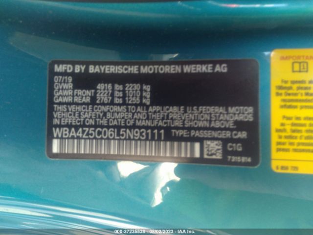 WBA4Z5C06L5N93111 BMW 4 Series 440i