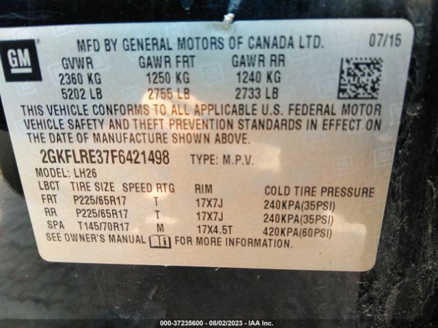 2GKFLRE37F6421498 GMC Terrain Sle