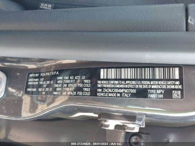 ZACNJCBB4MPM37600 Jeep Renegade Latitude