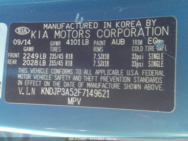 KNDJP3A52F7149621 KIA SOUL +