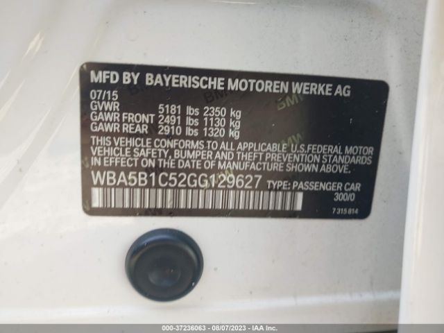 WBA5B1C52GG129627 BMW 5 Series 535i