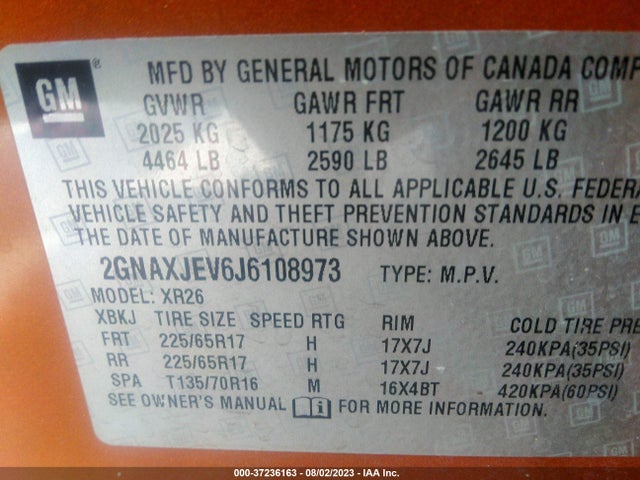 Chevrolet EQUINOX LT 2018 2GNAXJEV6J6108973 Image 9