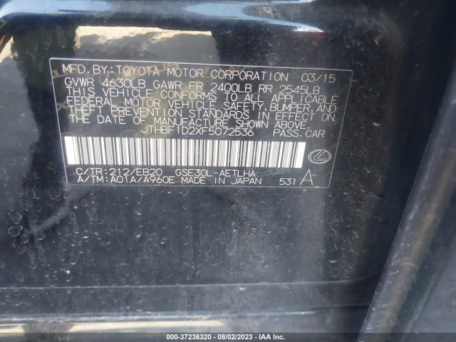 JTHBF1D2XF5072536 Lexus IS 250