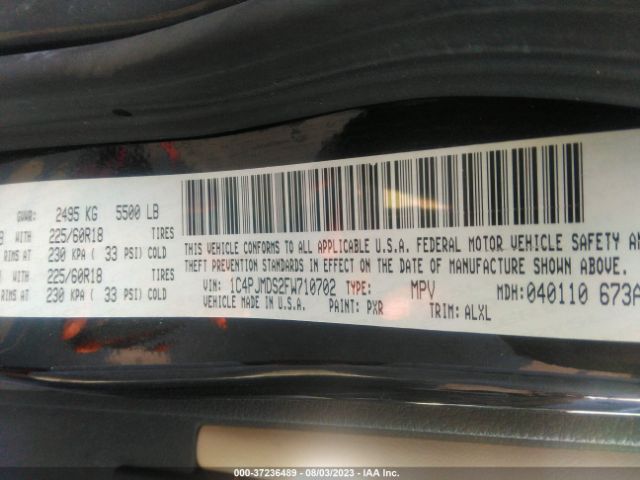 1C4PJMDS2FW710702 Jeep Cherokee Limited