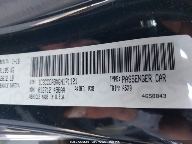 1C3CCCABXGN171121 Chrysler 200 Limited