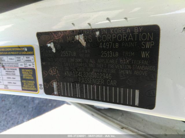 KNAGT4L32G5102946 KIA Optima Lx