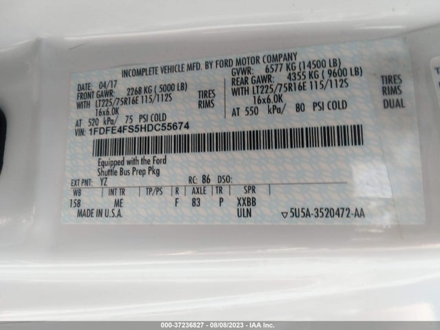 2017 FORD E-SERIES CUTAWAY 1FDFE4FS5HDC55674 Photo 8