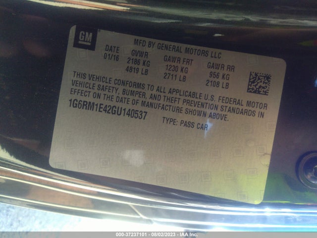2016 CADILLAC ELR 1G6RM1E42GU140537 Photo 8