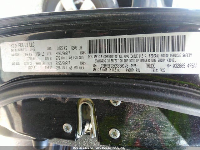 1C6RR6FG2KS630170 RAM 1500 Classic Tradesman
