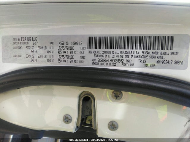 3C6UR5NL8HG698802 RAM 2500 Laramie