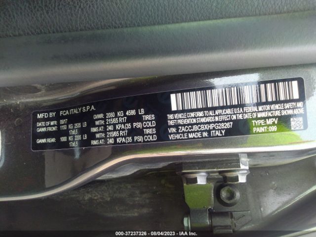 ZACCJBCBXHPG28267 Jeep Renegade Trailhawk