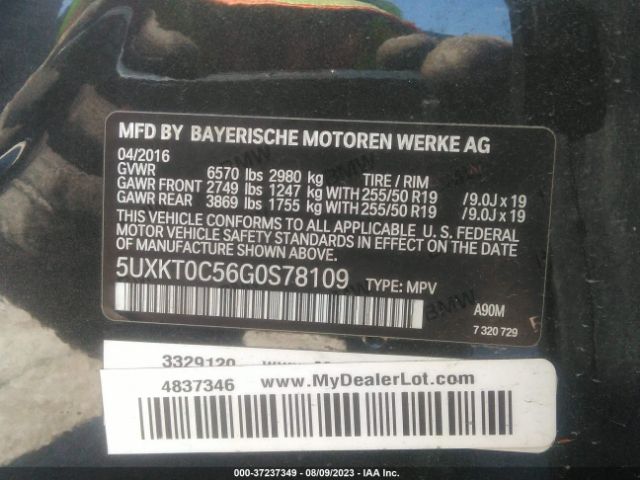 5UXKT0C56G0S78109 BMW X5 Edrive Xdrive40e