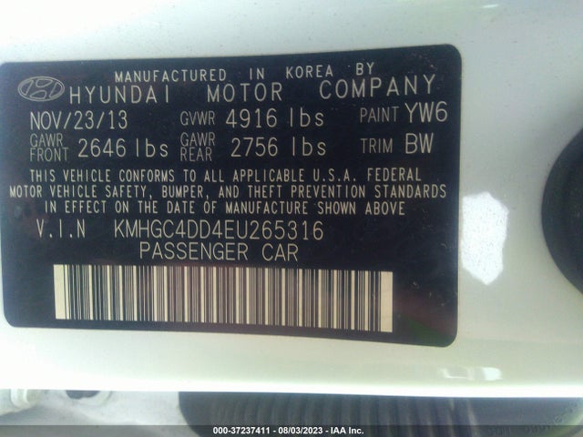 Hyundai Genesis 3.8l 2014 KMHGC4DD4EU265316 Image 13