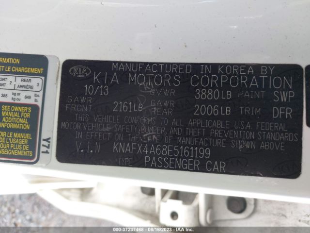 KNAFX4A68E5161199 KIA FORTE LX