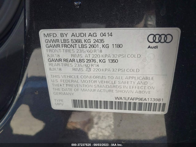 WA1LFAFP9EA113981 Audi Q5 Premium Plus