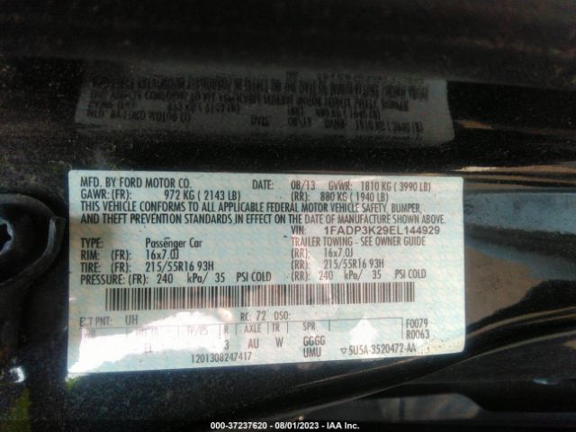 1FADP3K29EL144929 Ford FOCUS SE