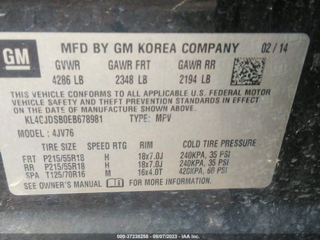 KL4CJDSB0EB678981 Buick Encore Premium