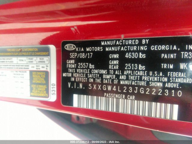 5XXGW4L23JG222310 KIA OPTIMA SX