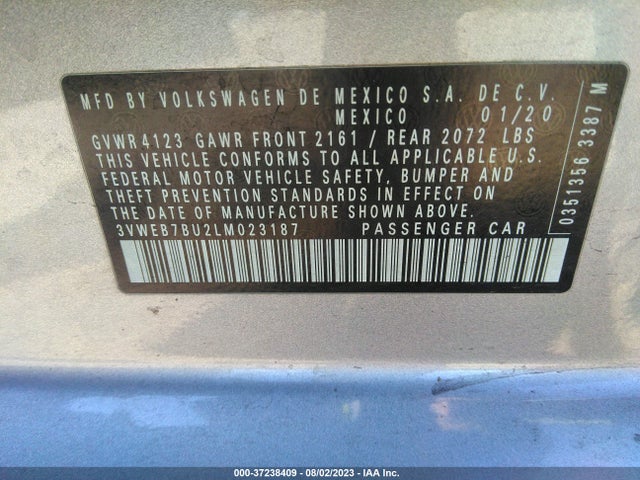 3VWEB7BU2LM023187 Volkswagen JETTA SEL