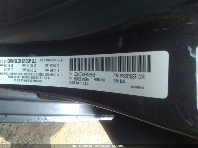 Chrysler 200 C 2015 1C3CCCCG0FN515515 Image 9