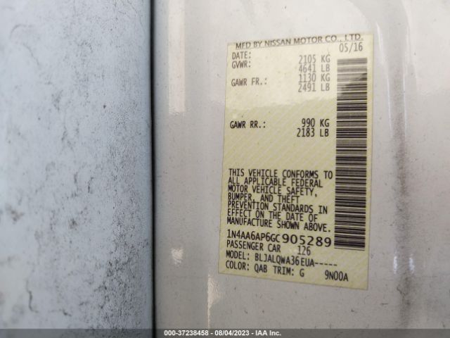 1N4AA6AP6GC905289 Nissan Maxima 3.5 S
