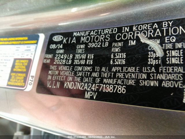 KNDJN2A24F7138786 KIA Soul Base