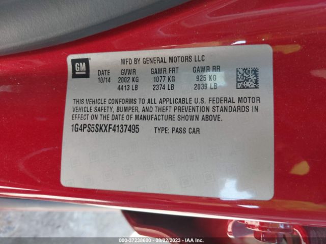 1G4PS5SKXF4137495 Buick Verano Leather Group