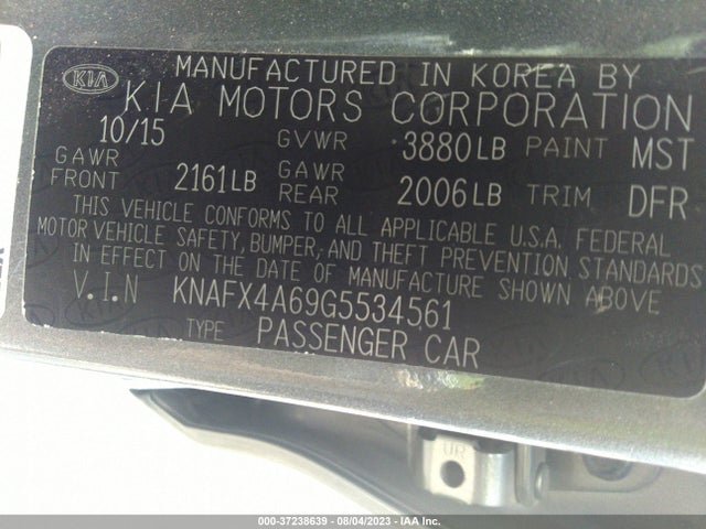 KIA FORTE LX 2016 KNAFX4A69G5534561 Image 9