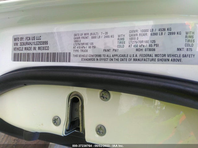RAM 2500 Tradesman 2020 3C6UR4HJ1LG203899 Image 15