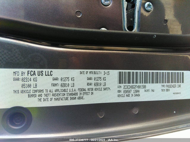 Dodge Charger Se 2015 2C3CDXBG2FH801588 Image 9