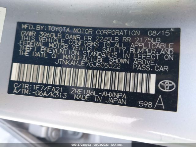 JTNKARJE7GJ505022 Scion IM