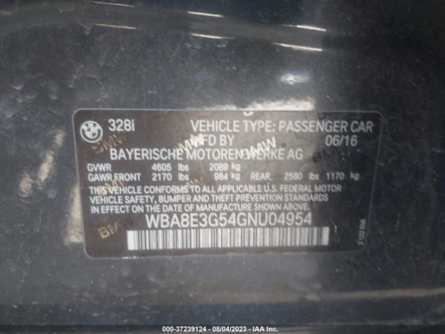 WBA8E3G54GNU04954 BMW 3 Series 328i Xdrive