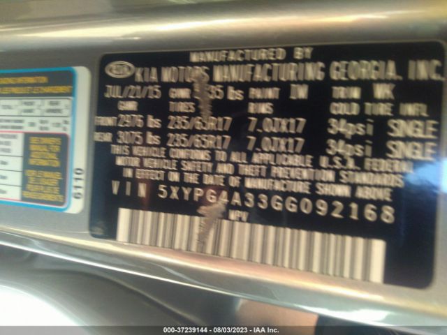 5XYPG4A33GG092168 KIA SORENTO LX