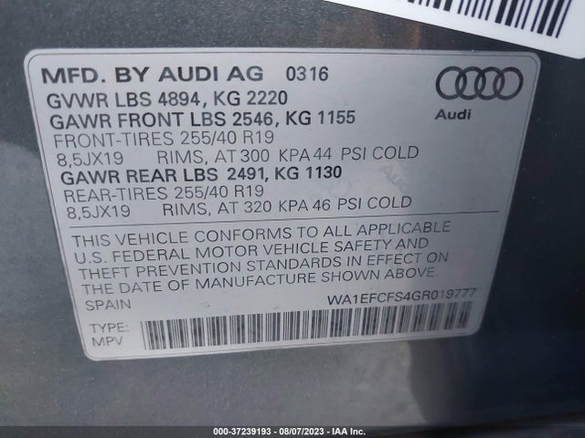 WA1EFCFS4GR019777 Audi Q3 Premium Plus