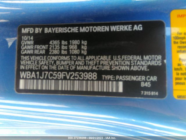 WBA1J7C59FV253988 BMW 2 Series M235i