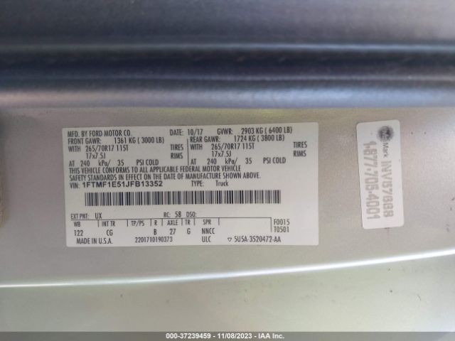 1FTMF1E51JFB13352 Ford F-150 Xl/xlt