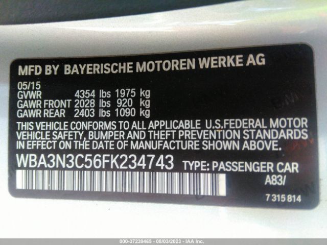 WBA3N3C56FK234743 BMW 4 Series 428i