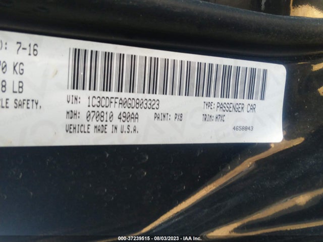 Dodge Dart Sxt Sport Blacktop 2016 1C3CDFFA0GD803323 Image 14