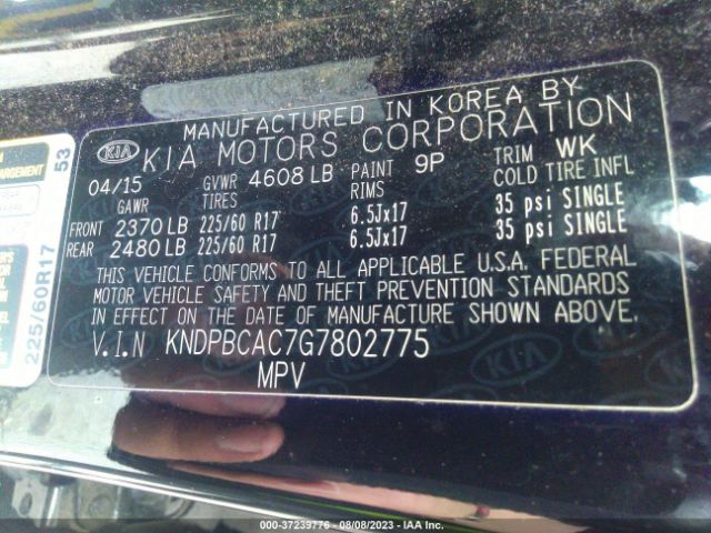 KNDPBCAC7G7802775 KIA Sportage Lx
