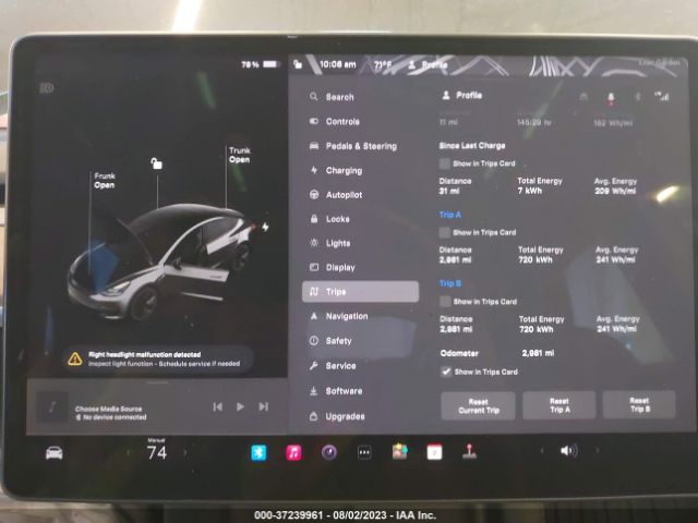 5YJ3E1EA7PF505681 Tesla MODEL 3