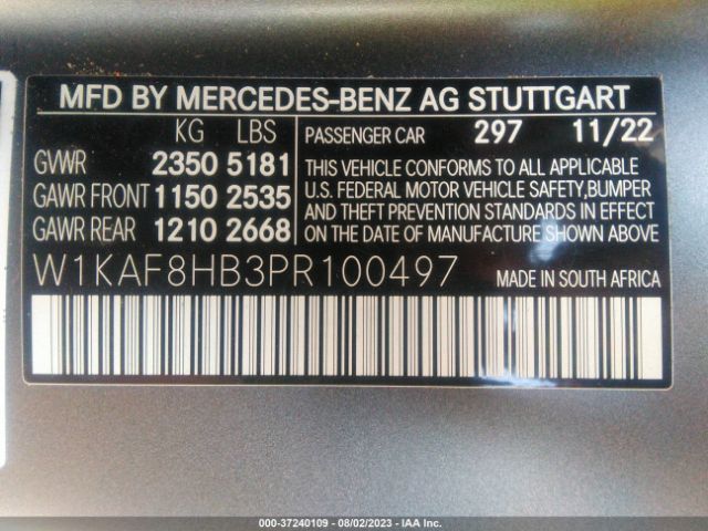 W1KAF8HB3PR100497 Mercedes-Benz C-class Amg C 43