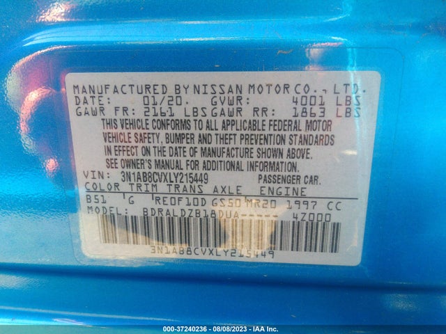Nissan SENTRA SV 2020 3N1AB8CVXLY215449 Image 16