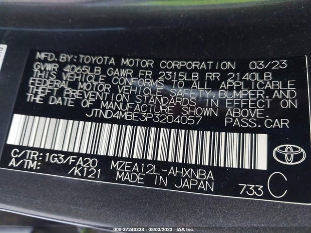 Toyota Corolla Hatchback Se 2023 JTND4MBE3P3204057 Image 16