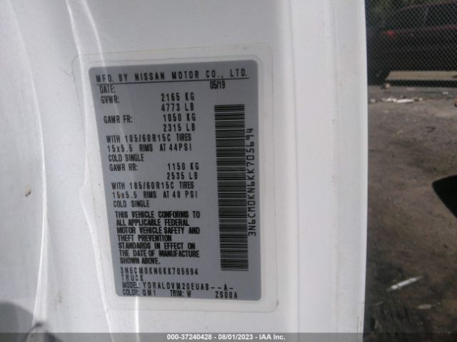 3N6CM0KN6KK705694 Nissan Nv200 Compact Cargo S
